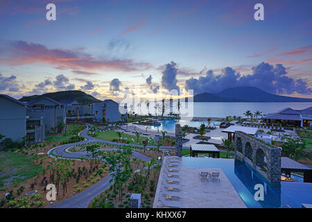 St Martin, St Kitts et Nevis -le Park Hyatt St Kitts, un luxueux hôtel de luxe resort de christophe harbour, saint Martin, qui a ouvert ses portes en novembre 2017. Banque D'Images