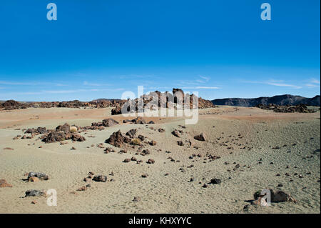Rare et désertique, paysage, à Minas de san josé, dans le parc national du Teide, Tenerife, Canary Islands Banque D'Images