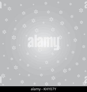 Résumé fond d'hiver d'argent. Fond de Noël avec des flocons de neige. Vecteur. Illustration de Vecteur