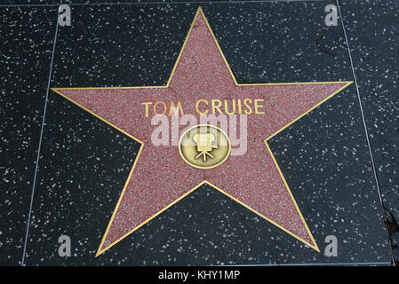 HOLLYWOOD, CA - 06 DÉCEMBRE : Tom Cruise star sur le Hollywood Walk of Fame à Hollywood, Californie, le 6 décembre 2016. Banque D'Images