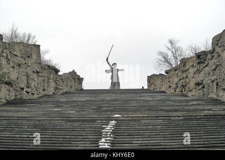 Les murs en ruine sur Mamaïev Kurgan 005 Banque D'Images