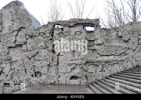 Les murs en ruine sur Mamaïev Kurgan 008 Banque D'Images