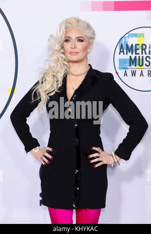 Los Angeles, États-Unis. 20 novembre 2016. Erika Jayne assiste aux American Music Awards 2017, Amas, au Microsoft Theatre de Los Angeles, États-Unis, le 19 novembre 2017. Crédit : Hubert Boesl - PAS DE SERVICE - crédit : Hubert Boesl/dpa/Alamy Live News Banque D'Images