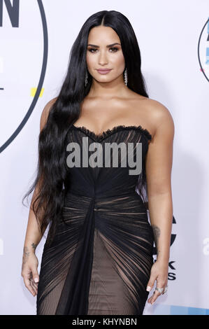 Los Angeles, Californie. 19 novembre 2017. Demi Lovato participe aux American Music Awards 2017 au Microsoft Theatre le 19 novembre 2017 à Los Angeles, en Californie. | Verwendung weltweit crédit : dpa/Alay Live News Banque D'Images