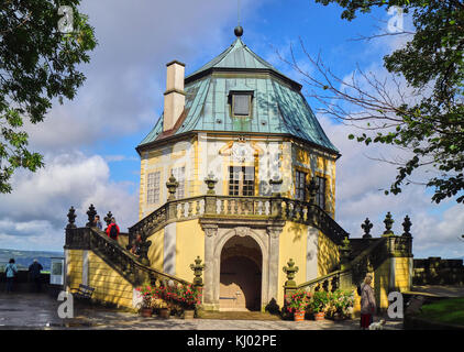 L'Europe, l'Allemagne, la Saxe, la forteresse de Königstein ,, le Baroque maison individuelle du roi Auguste II le Fort Banque D'Images