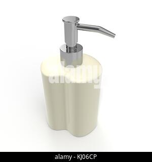 Distributeur de savon en céramique isolated on white 3d illustration Banque D'Images