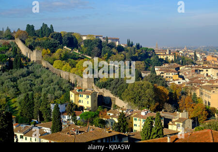 Sommaire de l'ancien mur de la ville, Florence, Italie Banque D'Images