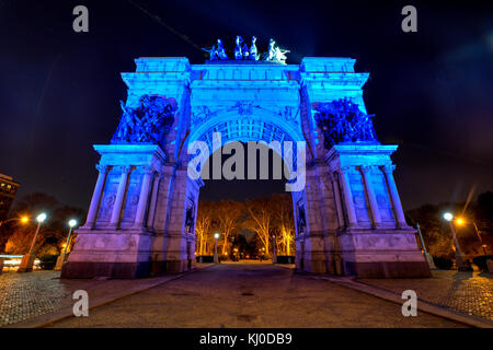 Grand Army Plaza à Brooklyn, New York City commémorant la victoire de l'Union pendant la guerre civile. Banque D'Images