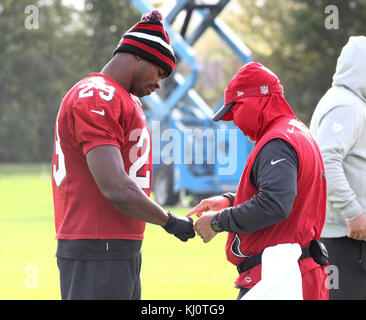 NFL Arizona Cardinals Conférence de presse et pratique au London Irish RFC, Hazlewood Centre, Sunbury, Londres avec : Adrian Peterson où : Londres, Royaume-Uni quand : 20 Oct 2017 crédit : WENN.com Banque D'Images