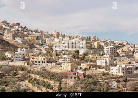 Wadi Musa, petite ville près de Petra, Jordanie Banque D'Images