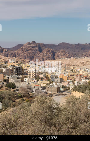 Wadi Musa, petite ville près de Petra, Jordanie Banque D'Images