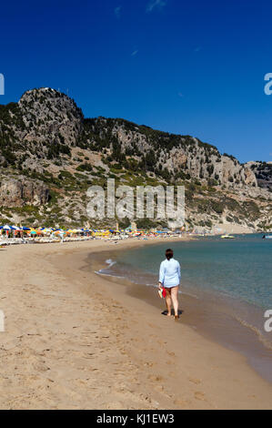 Près de la plage de Tsambika Archangelos, Rhodes, Dodécanèse, Grèce. Banque D'Images