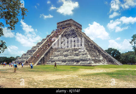 Temple de kukulkan, pyramide de Chichen Itza, Yucatan, Mexique Banque D'Images