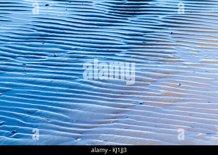 Ondulations dans le sable d'une plage Banque D'Images