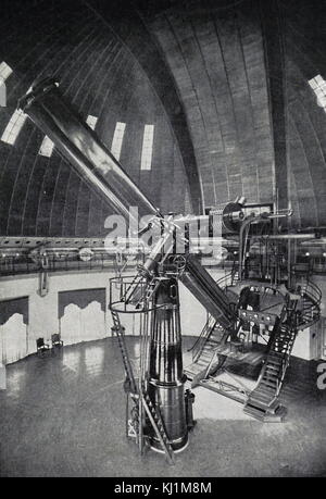 Gravure représentant la tour Einstein, un observatoire fédéral d'astrophysique de l'Albert Einstein Science Park à Potsdam, en Allemagne. En date du 20e siècle Banque D'Images