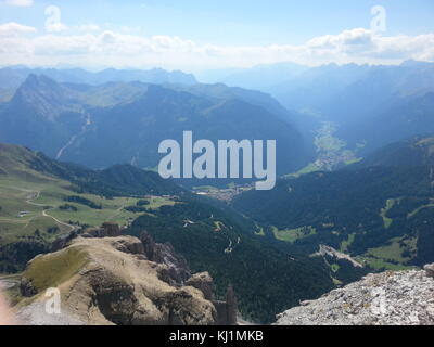 Passo Pordoi Dolomites italiennes, en été Banque D'Images