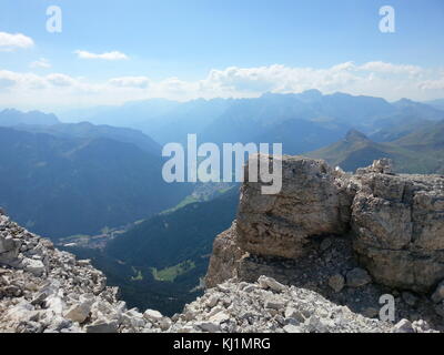 Passo Pordoi Dolomites italiennes, en été Banque D'Images