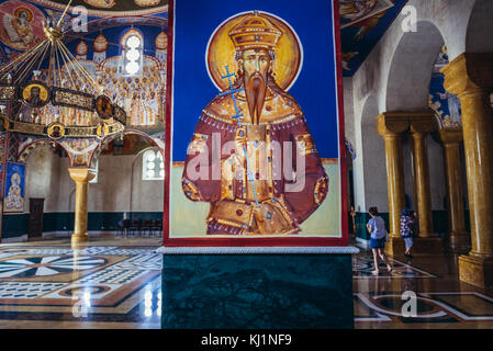 Saint Jovan Vladimir temple orthodoxe dans la ville côtière de Bar, dans le sud du Monténégro Banque D'Images
