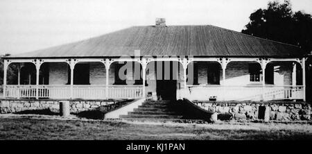 Tolstoï Farm a été une communauté ont commencé par Gandhi en Afrique du Sud, Transvaal, en 1910. Il devint le siège de la campagne de satyagraha (non-violence) qu'il laisse à l'époque. Mohandas Karamchand Gandhi 1869 - 1948), principal leader de l'indépendance de l'Inde en mouvement a décidé de l'Inde. Banque D'Images