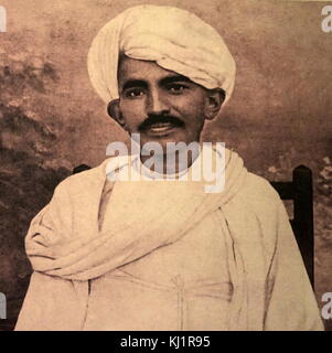Les jeunes et l'avenir de Satyagraha le Mahatma Gandhi en Afrique du Sud, Mohandas Karamchand Gandhi 1869 - 1948), principal leader de l'indépendance de l'Inde en mouvement a décidé de l'Inde. Banque D'Images