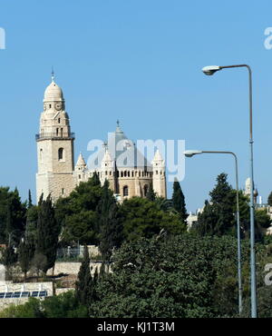 Abbaye de la Dormition, communauté bénédictine à Jérusalem le Mt. Sion juste en dehors des murs de la vieille ville, près de la Porte de Sion. Banque D'Images