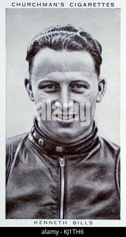 Churchman rois de série vitesse carte cigarette illustrant les projets de Kenneth, un champion de moto britannique. En date du 20e siècle Banque D'Images