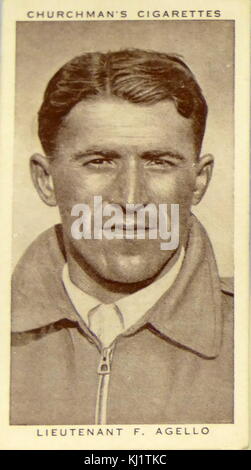 Churchman rois de série vitesse carte cigarette représentant Francesco Agello (27 décembre 1902 - 24 novembre 1942) était un pilote d'essai. En date du 20e siècle Banque D'Images