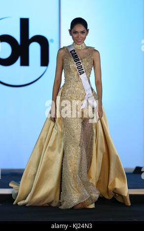 20 novembre 2017 - Las Vegas, NV, États-Unis - 20 novembre 2017 - Las Vegas, NV - Miss Cambodge, par Southearly. 66e concours préliminaire Miss Univers Pageant au Planet Hollywood Resort Hotel and Casino crédit photo : MJT/AdMedia (crédit image : © MJT/AdMedia via ZUMA Wire) Banque D'Images