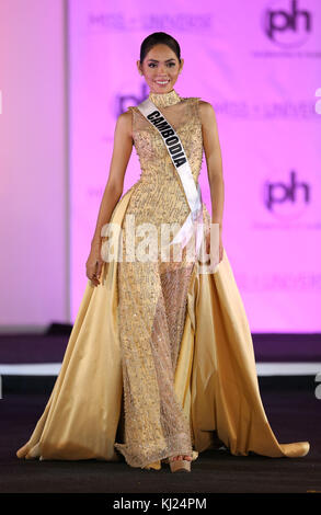 Las Vegas, Nevada, États-Unis. 20 novembre 2017. 20 novembre 2017 - Las Vegas, NV - Miss Cambodge, par Southearly. 66e concours préliminaire Miss Universe Pageant au Planet Hollywood Resort Hotel and Casino crédit photo : MJT/AdMedia crédit : MJT/AdMedia/ZUMA Wire/Alamy Live News Banque D'Images