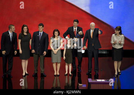 Sarah Palin et Famille à la Convention Banque D'Images