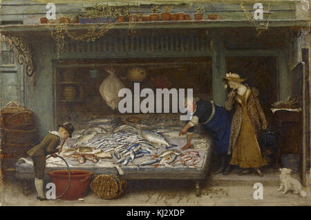 Frederick Walker - un poissonnier's Shop - Walters 37943 Banque D'Images