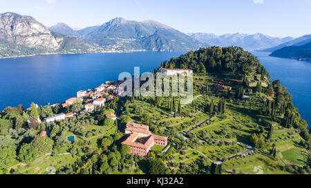Jardins et villas sur le lac de Côme en Italie Banque D'Images