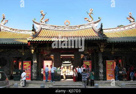 Temple Thian Hock Keng - entrée Banque D'Images