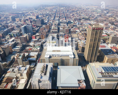 Johannesburg, Afrique du Sud - 31 mai 2012 : la vue de la Carlton centre 50ème étage, haut de l'Afrique à Johannesburg, Afrique du Sud. Vue sur la ville, sk Banque D'Images