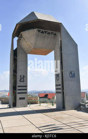 Haradar (radar hill) monument dédié à la mémoire des soldats de la brigade harel du palmach qui sont tombés lors des batailles pour l'ouverture d'e Banque D'Images