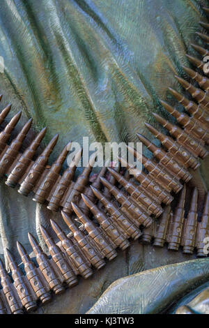 Détail des trois soldats (les trois militaires) de la statue, la Vietnam Veterans Memorial, le National Mall, Washington, D.C., États-Unis d'Amérique, USA. Banque D'Images