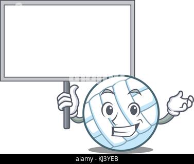 Conseil apporter volley ball character cartoon Illustration de Vecteur