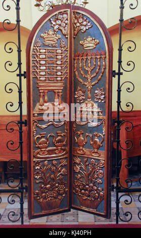 Cracovie - synagogue remu'h est la plus petite de toutes les synagogues historiques du quartier de Kazimierz de Cracovie. c'est actuellement la seule synagogue active dans Banque D'Images