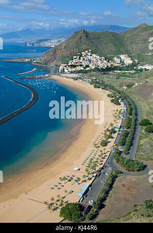 Playa teresitas au village San Andres, plus belle plage de l'île de Tenerife, tenerife, Îles de canaries, espagne Banque D'Images