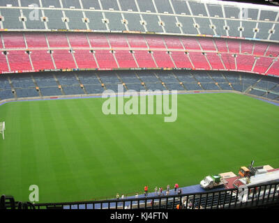 Cela fait probablement référence à un événement ou à un sujet lié au stade Camp Nou, peut-être lié au sport ou au football, bien qu'un contexte plus approfondi soit nécessaire pour une identification précise. Banque D'Images