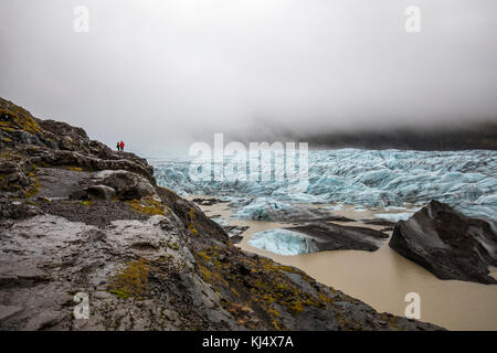Glacier Svínafellsjökull dans le sud-est de l'Islande Banque D'Images