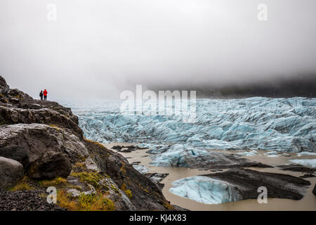 Glacier Svínafellsjökull dans le sud-est de l'Islande Banque D'Images