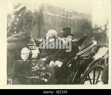 Le président Wilson et le président de la France, 92100 Banque D'Images