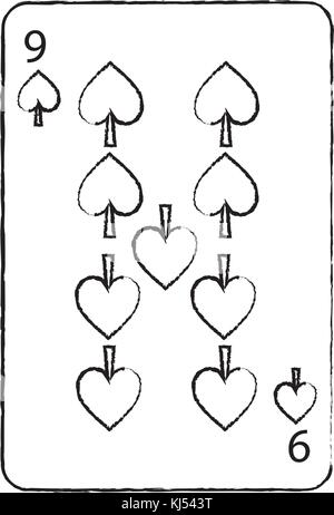 Cartes de jeu français icône icône connexes droit Illustration de Vecteur