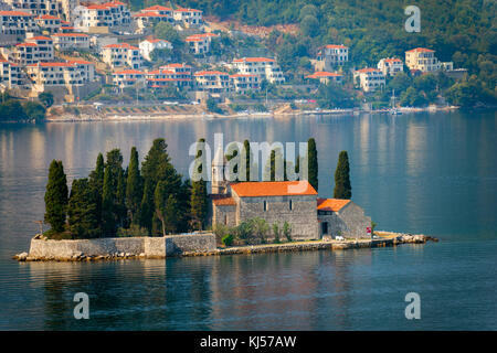 Île du monastère de Saint-George, Perast, baie de Kotor, Monténégro, Sveti Dorde Banque D'Images