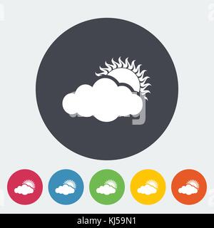 La nébulosité. Seule simple icône. Vector illustration. EPS 10 Illustration de Vecteur