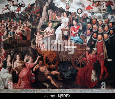 Char triomphe de la paix 1577 par les frères Wierix et willem van Heacht 1 Banque D'Images