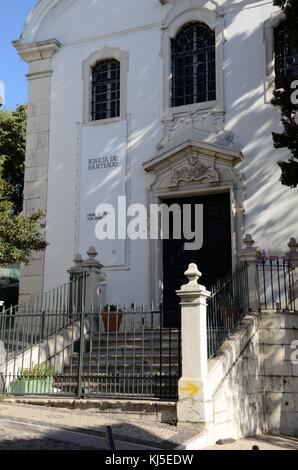 De l'église Igreja de Santiego Santiego le début officiel du Camino Portuguse à Lisbonne Banque D'Images