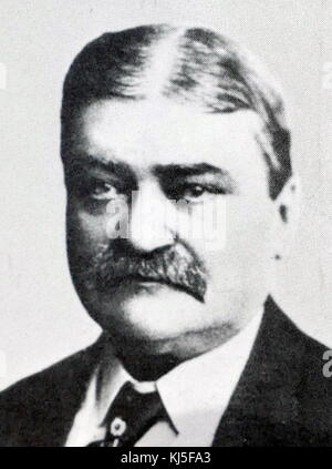 Portrait photographique de William Pinkerton (1846-1923) Fils d'Allan Pinkerton (1819-1884) un policier, espionnage américain et le créateur de l'agence Pinkerton détective national. En date du 19e siècle Banque D'Images