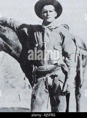 Portrait photographique de Butch Cassidy (1866-1908) un train américain brigand, voleur de banque, et chef de la Wild Bunch gang. En date du 19e siècle Banque D'Images